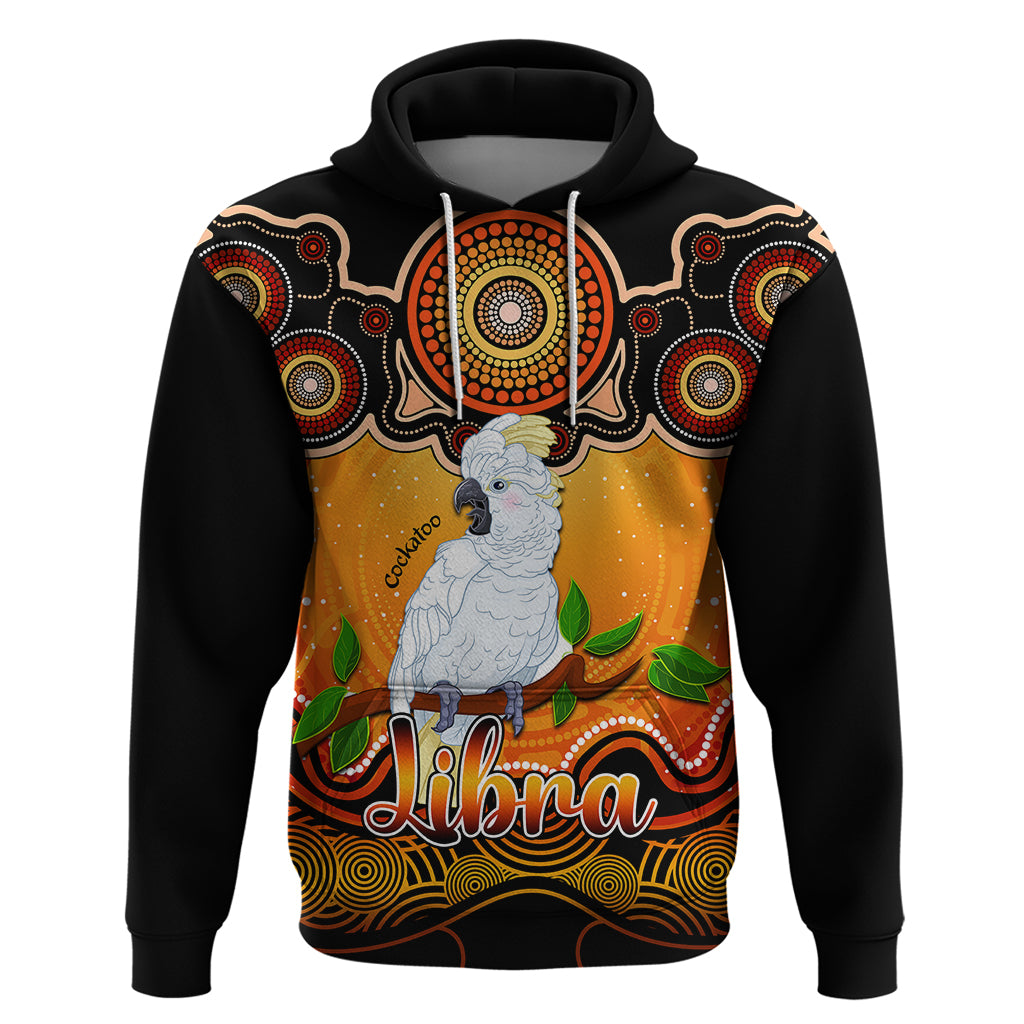 Personalised Australia Libra Cockatoo Zodiac Hoodie Auz Astrology Aboriginal - Red LT9 - Vibe Hoodie Shop