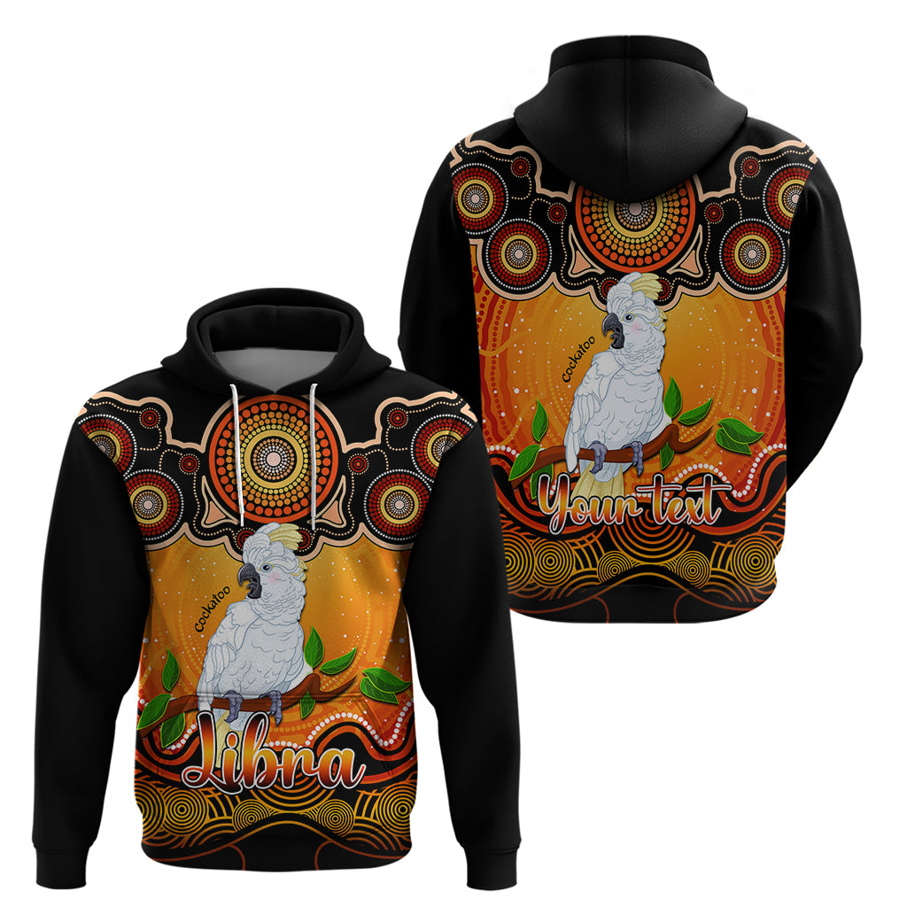 Personalised Australia Libra Cockatoo Zodiac Hoodie Auz Astrology Aboriginal - Red LT9 - Vibe Hoodie Shop
