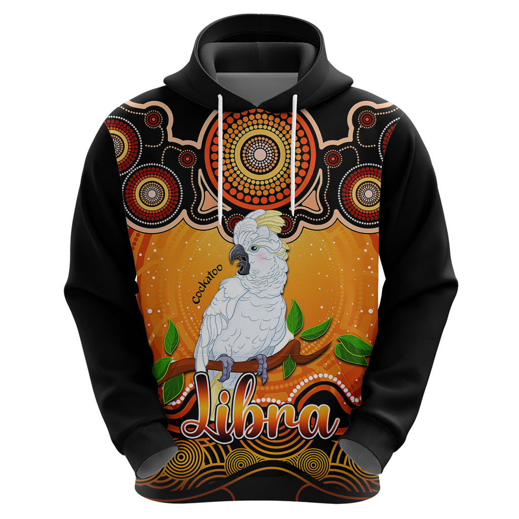 Personalised Australia Libra Cockatoo Zodiac Hoodie Auz Astrology Aboriginal - Red LT9 - Vibe Hoodie Shop