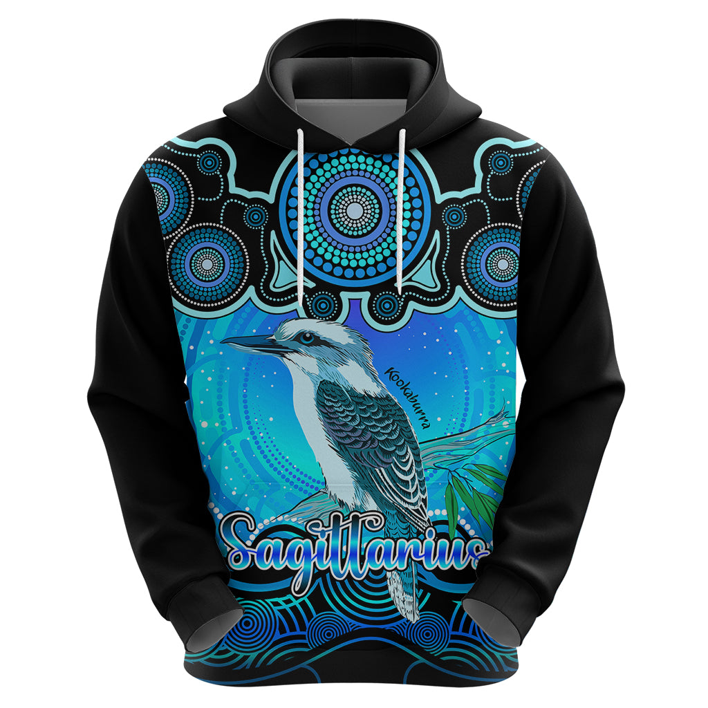 Personalised Australia Sagittarius Kookaburra Zodiac Hoodie Auz Astrology Aboriginal - Aqua LT9 - Vibe Hoodie Shop