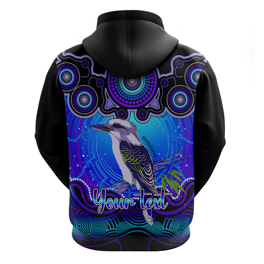 Personalised Australia Sagittarius Kookaburra Zodiac Hoodie Auz Astrology Aboriginal - Blue LT9 - Vibe Hoodie Shop