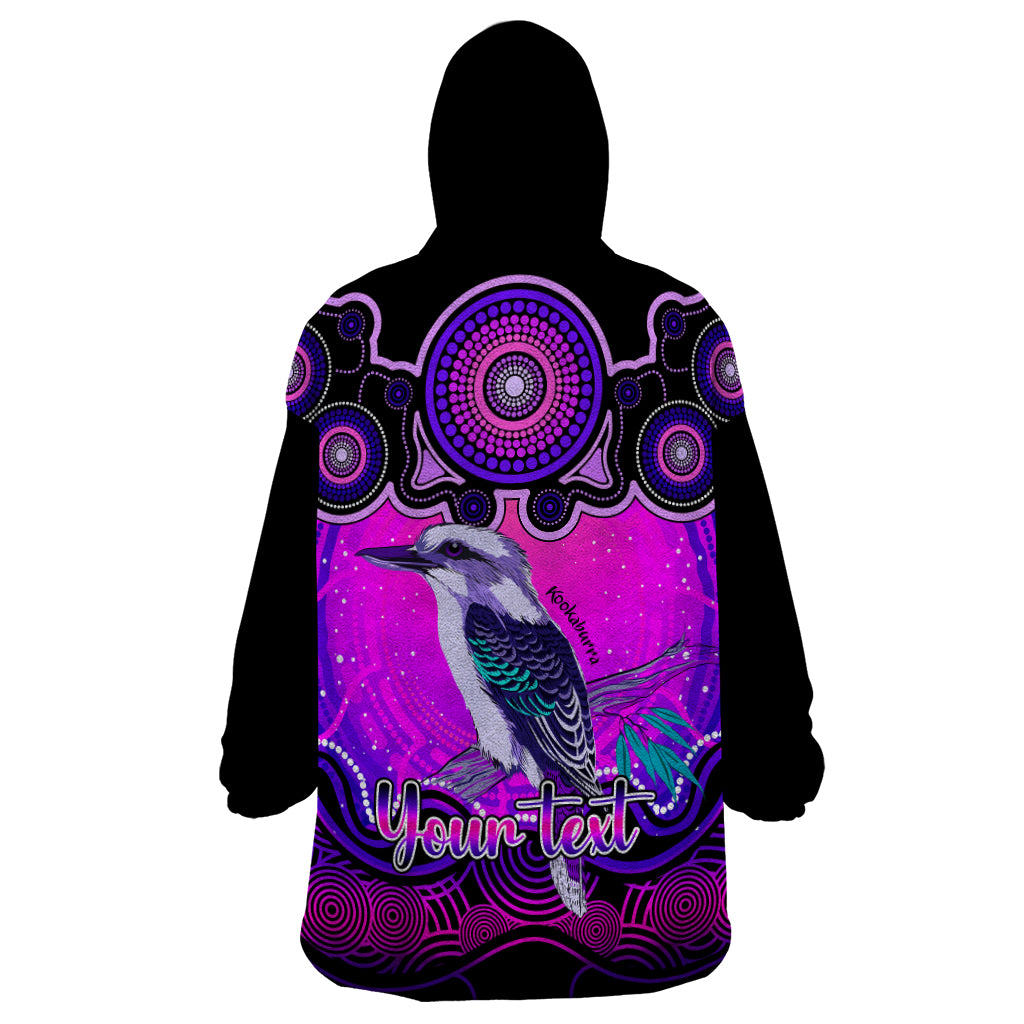 Personalised Australia Sagittarius Kookaburra Zodiac Wearable Blanket Hoodie Auz Astrology Aboriginal - Magenta - Vibe Hoodie Shop