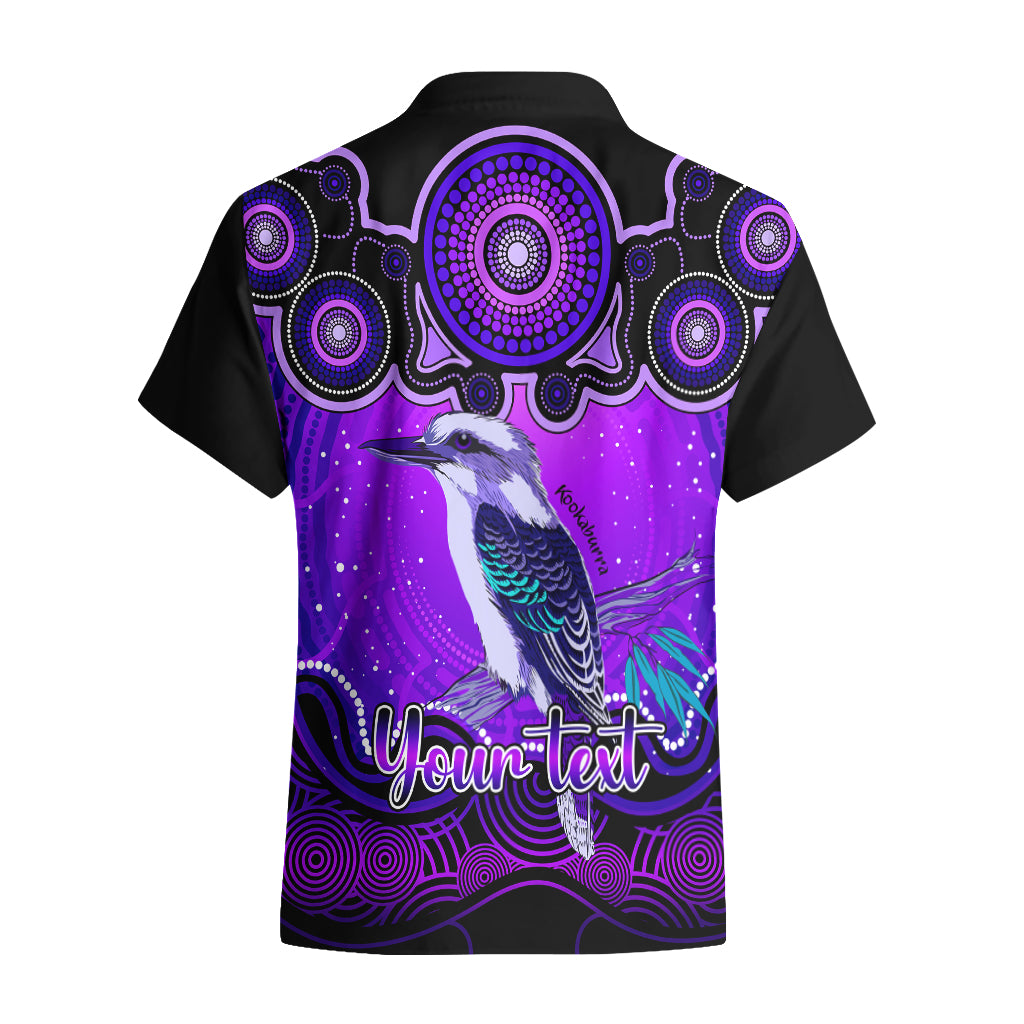 Personalised Australia Sagittarius Kookaburra Zodiac Hawaiian Shirt Auz Astrology Aboriginal - Purple - Vibe Hoodie Shop