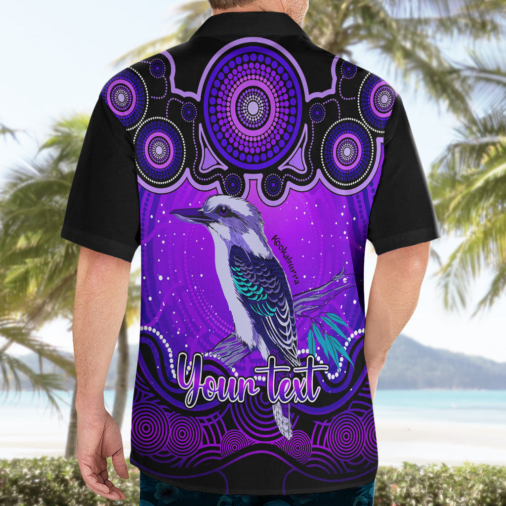Personalised Australia Sagittarius Kookaburra Zodiac Hawaiian Shirt Auz Astrology Aboriginal - Purple - Vibe Hoodie Shop