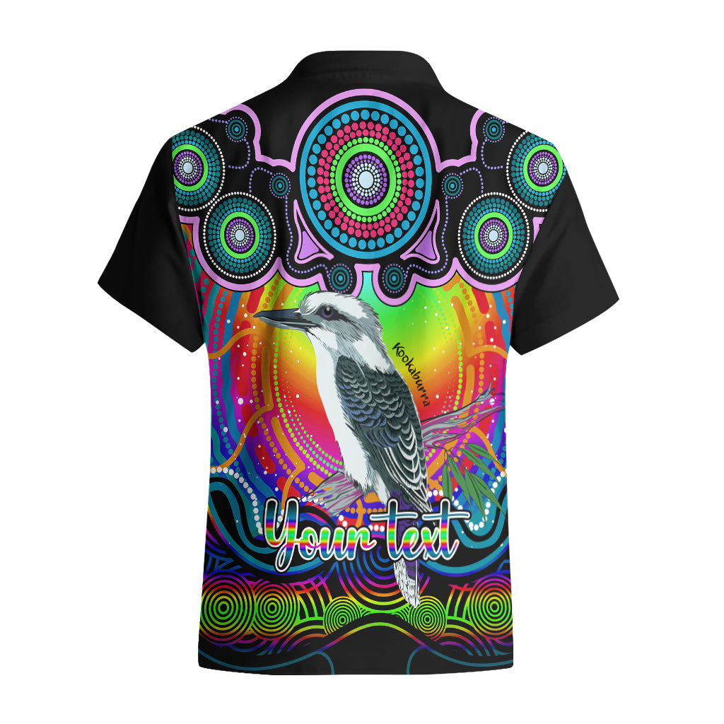 Personalised Australia Sagittarius Kookaburra Zodiac Hawaiian Shirt Auz Astrology Aboriginal - Rainbow - Vibe Hoodie Shop