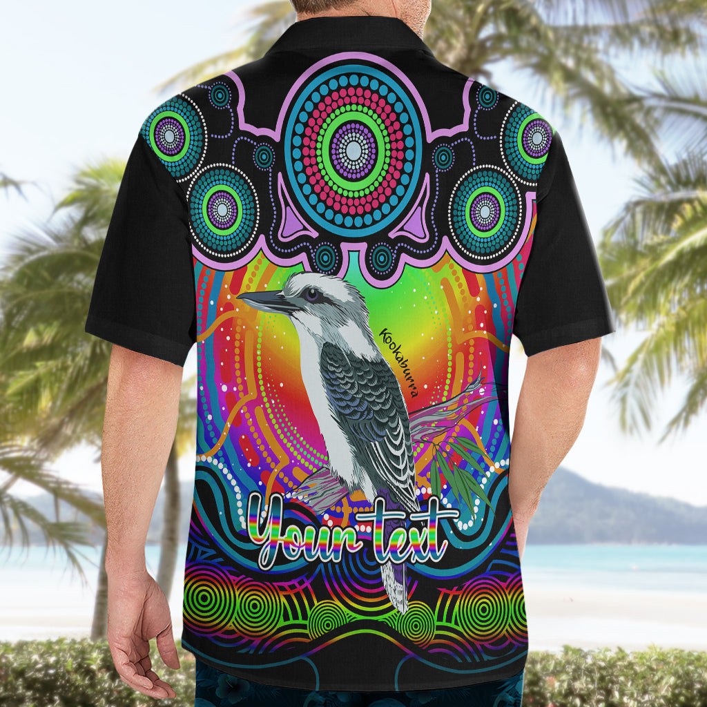 Personalised Australia Sagittarius Kookaburra Zodiac Hawaiian Shirt Auz Astrology Aboriginal - Rainbow - Vibe Hoodie Shop