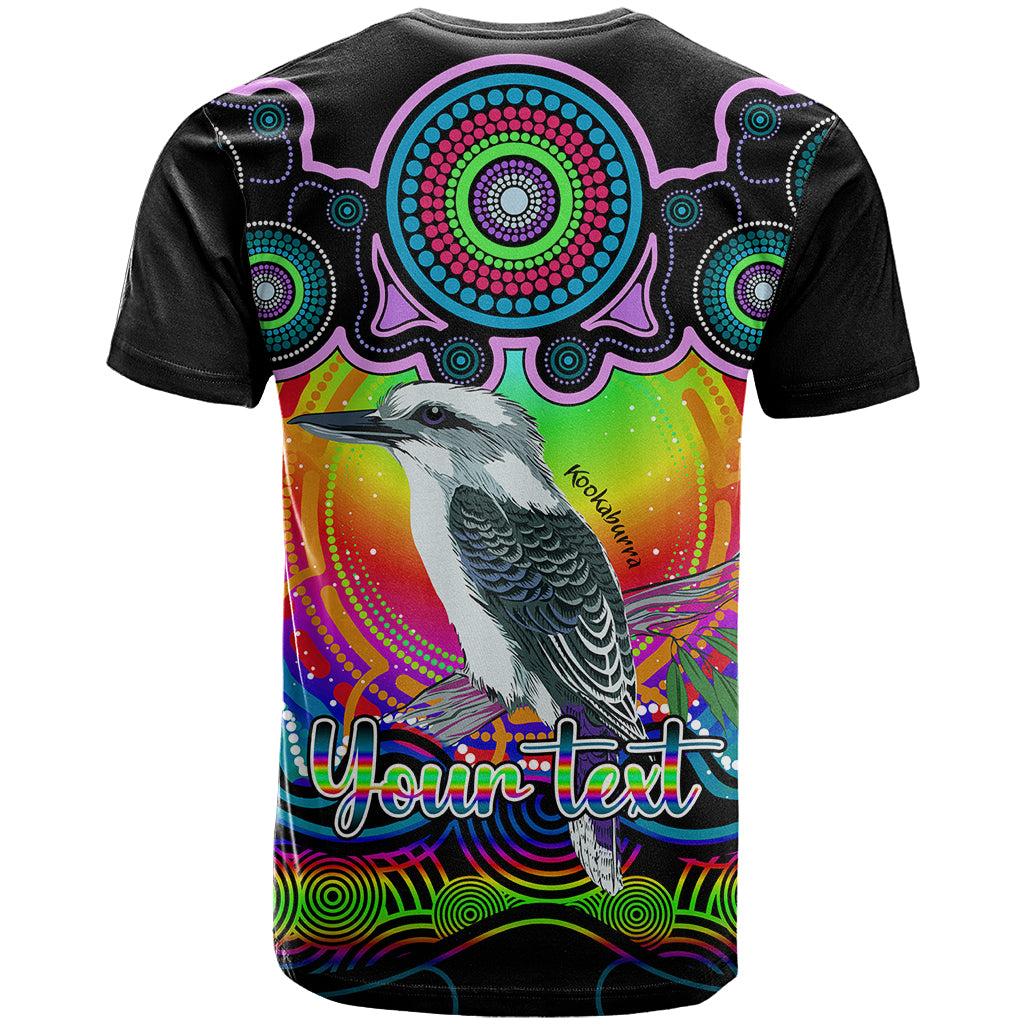 Personalised Australia Sagittarius Kookaburra Zodiac T Shirt Auz Astrology Aboriginal - Rainbow LT9 - Vibe Hoodie Shop