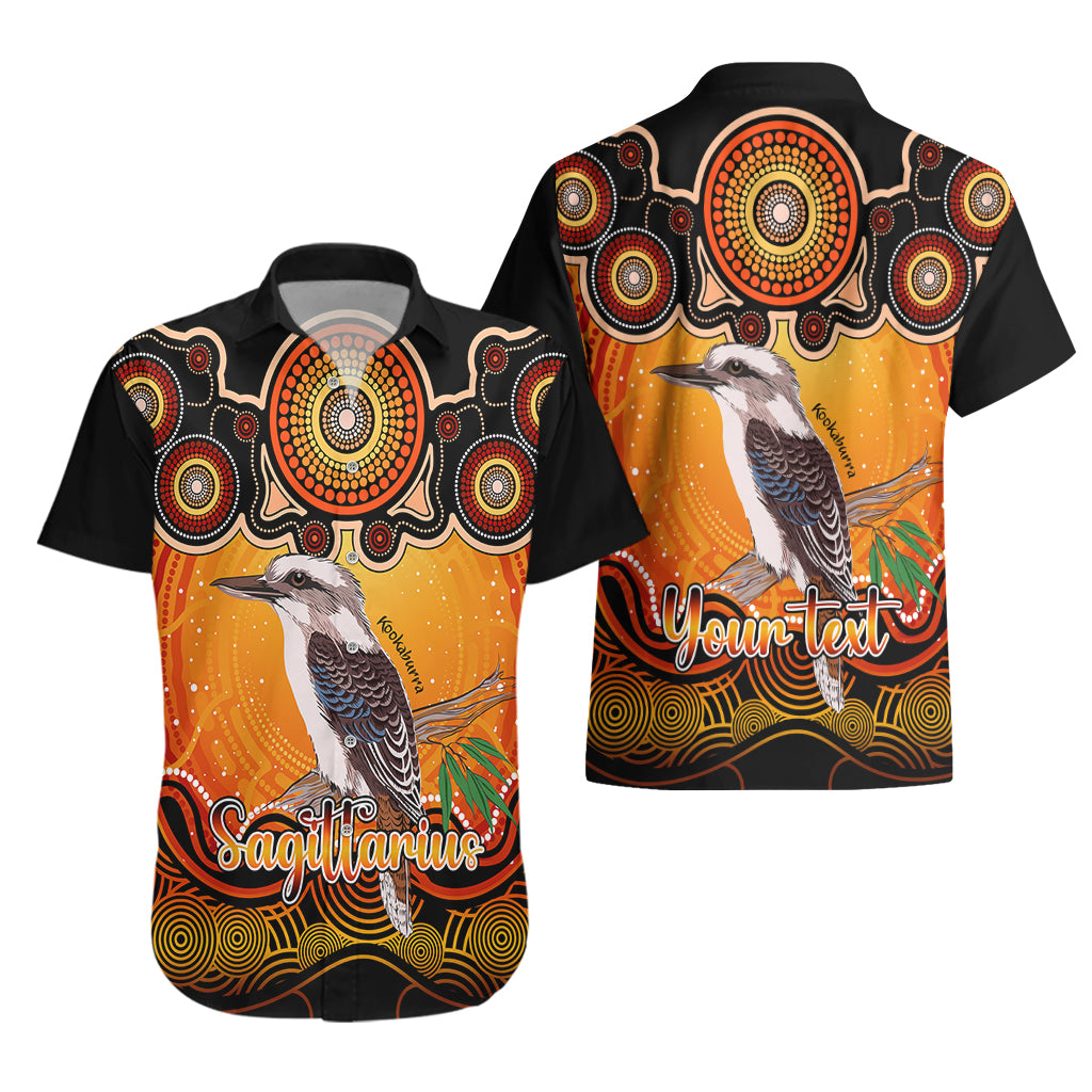 Personalised Australia Sagittarius Kookaburra Zodiac Hawaiian Shirt Auz Astrology Aboriginal - Red - Vibe Hoodie Shop
