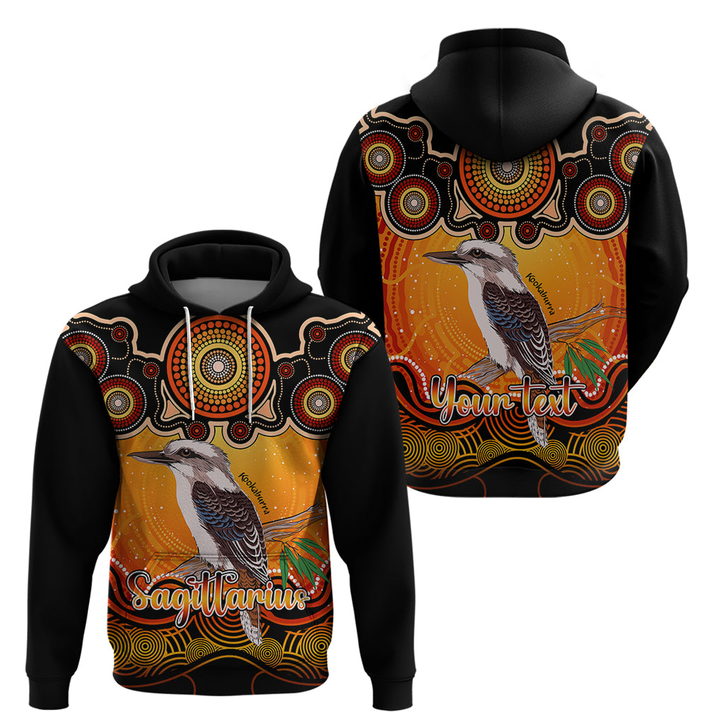 Personalised Australia Sagittarius Kookaburra Zodiac Hoodie Auz Astrology Aboriginal - Red LT9 - Vibe Hoodie Shop