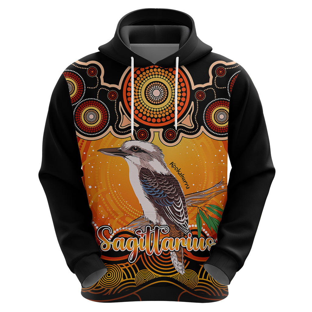 Personalised Australia Sagittarius Kookaburra Zodiac Hoodie Auz Astrology Aboriginal - Red LT9 - Vibe Hoodie Shop