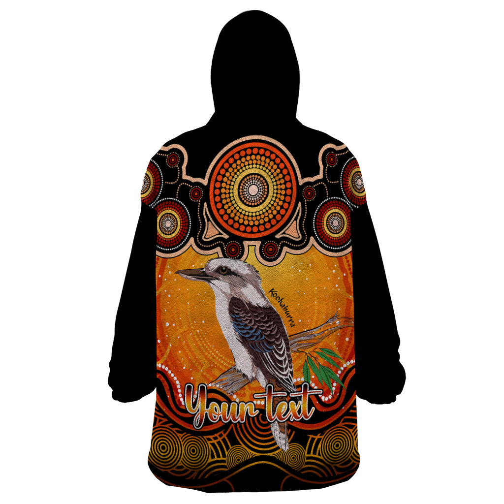 Personalised Australia Sagittarius Kookaburra Zodiac Wearable Blanket Hoodie Auz Astrology Aboriginal - Red - Vibe Hoodie Shop