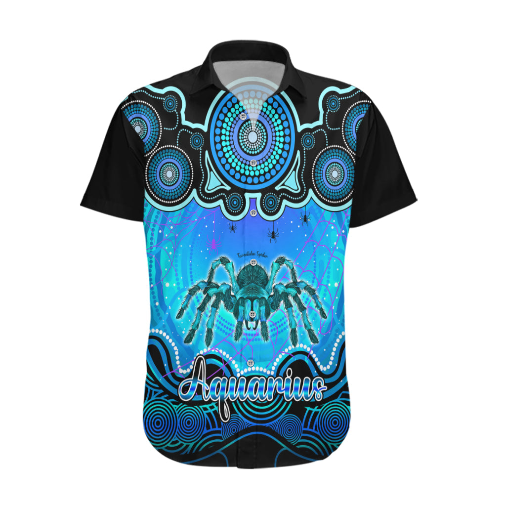 Personalised Australia Scorpio Tarantulas Spider Zodiac Hawaiian Shirt Auz Astrology Aboriginal - Aqua - Vibe Hoodie Shop