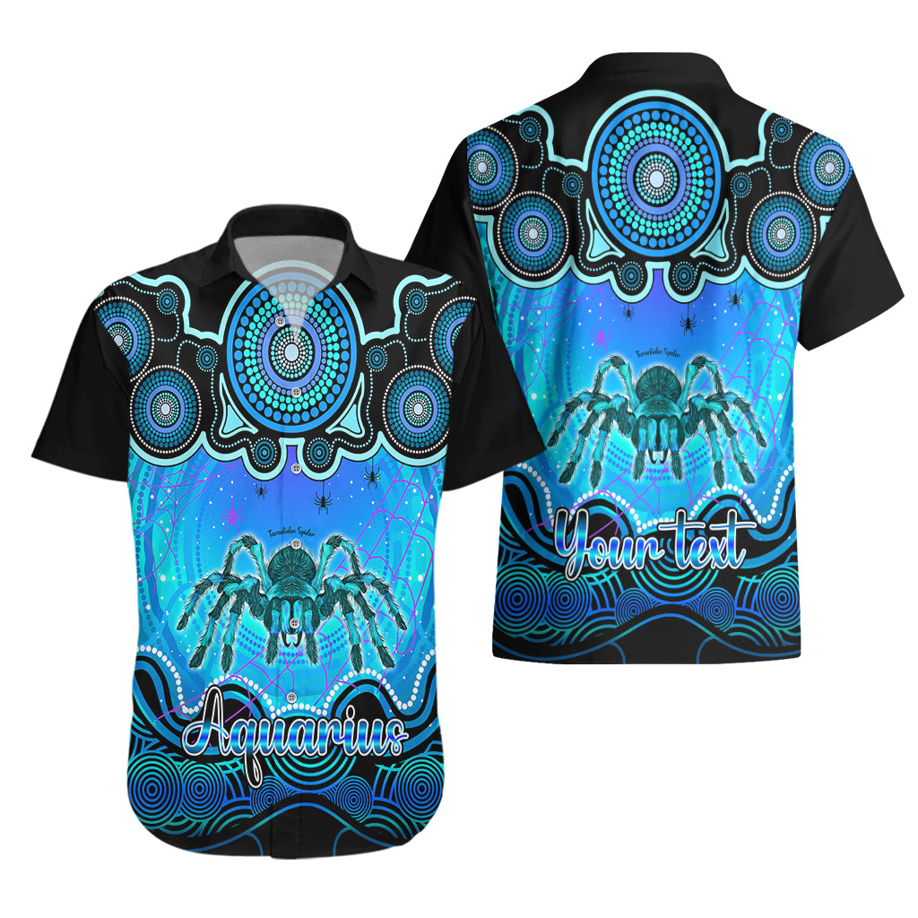 Personalised Australia Scorpio Tarantulas Spider Zodiac Hawaiian Shirt Auz Astrology Aboriginal - Aqua - Vibe Hoodie Shop