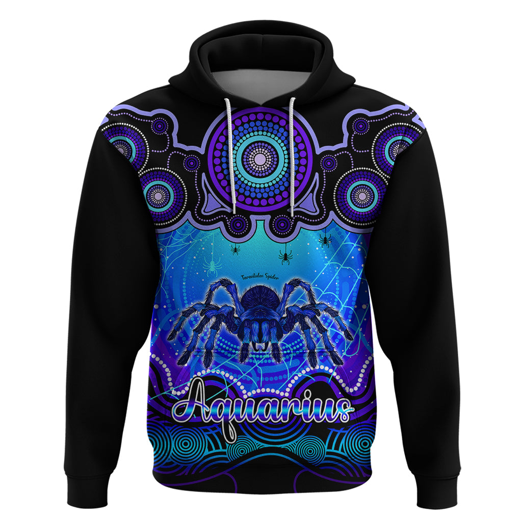 Personalised Australia Scorpio Tarantulas Spider Zodiac Hoodie Auz Astrology Aboriginal - Blue LT9 - Vibe Hoodie Shop