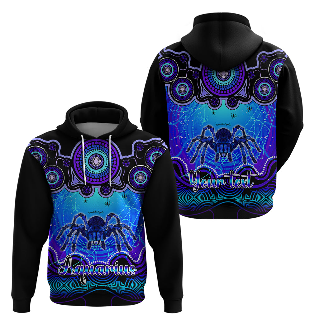 Personalised Australia Scorpio Tarantulas Spider Zodiac Hoodie Auz Astrology Aboriginal - Blue LT9 - Vibe Hoodie Shop