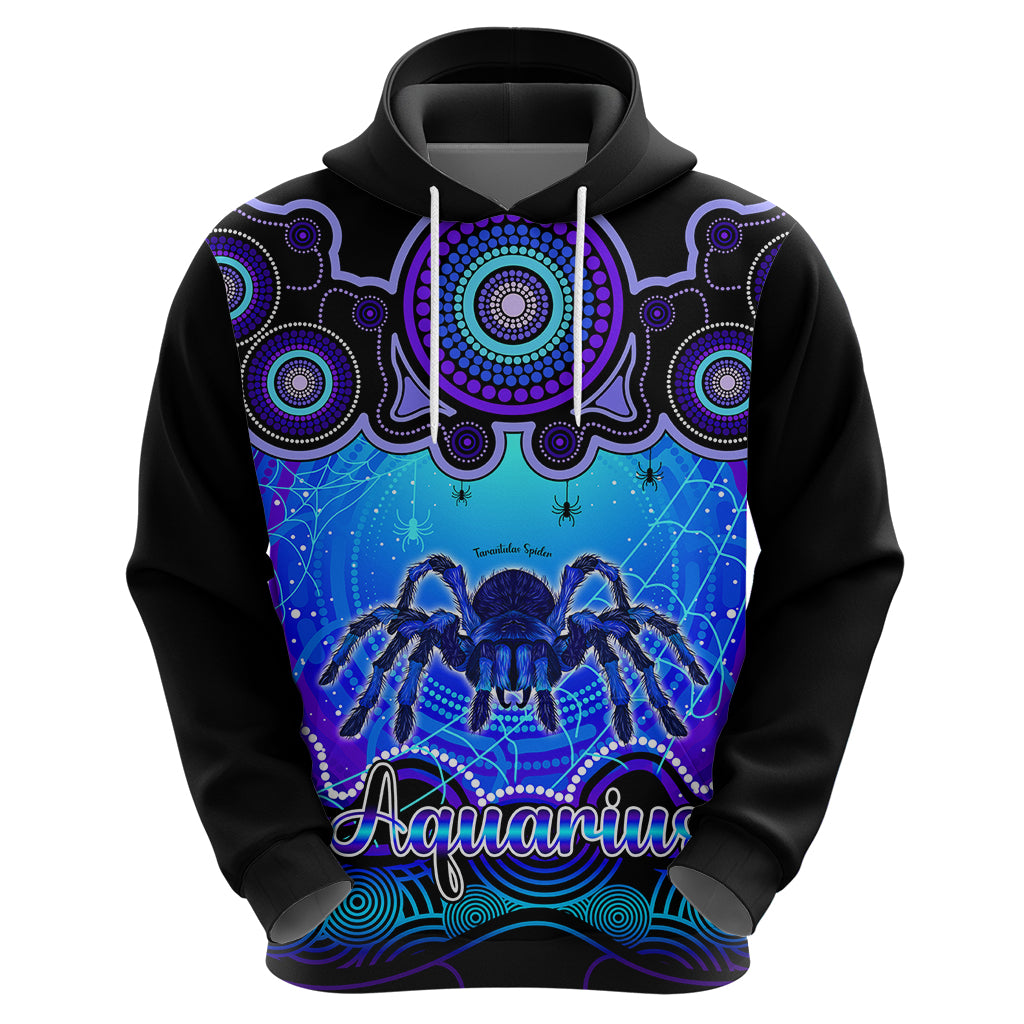 Personalised Australia Scorpio Tarantulas Spider Zodiac Hoodie Auz Astrology Aboriginal - Blue LT9 - Vibe Hoodie Shop
