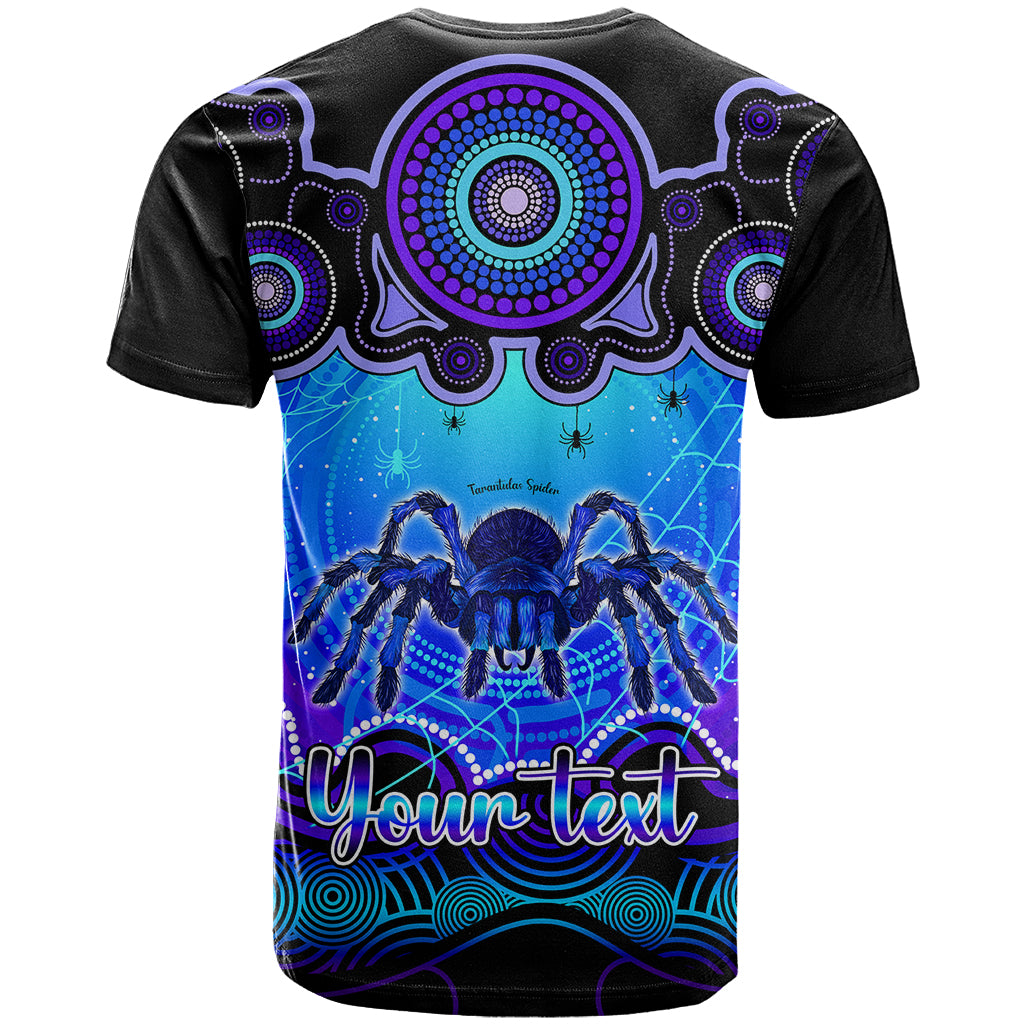 Personalised Australia Scorpio Tarantulas Spider Zodiac T Shirt Auz Astrology Aboriginal - Blue LT9 - Vibe Hoodie Shop