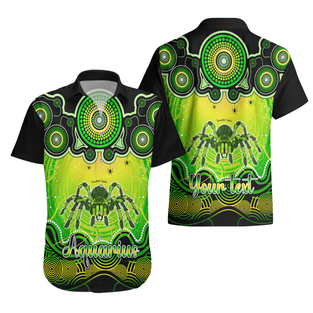 Personalised Australia Scorpio Tarantulas Spider Zodiac Hawaiian Shirt Auz Astrology Aboriginal - Green - Vibe Hoodie Shop