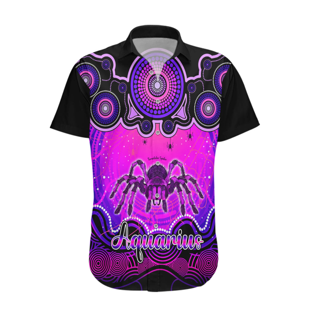 Personalised Australia Scorpio Tarantulas Spider Zodiac Hawaiian Shirt Auz Astrology Aboriginal - Magenta - Vibe Hoodie Shop