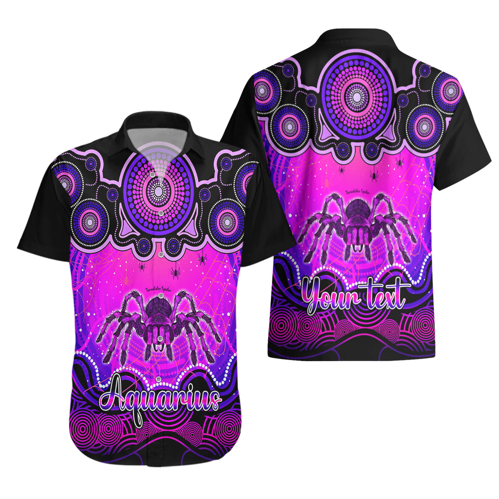 Personalised Australia Scorpio Tarantulas Spider Zodiac Hawaiian Shirt Auz Astrology Aboriginal - Magenta - Vibe Hoodie Shop