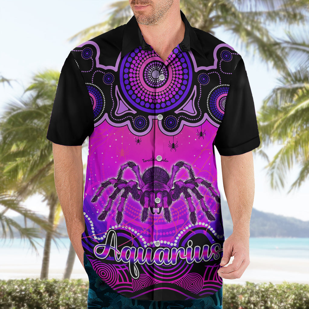 Personalised Australia Scorpio Tarantulas Spider Zodiac Hawaiian Shirt Auz Astrology Aboriginal - Magenta - Vibe Hoodie Shop