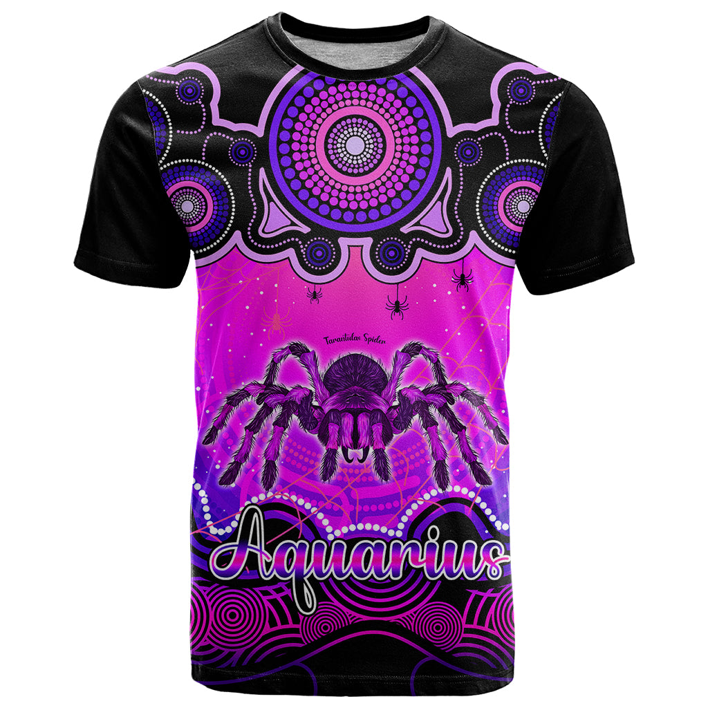 Personalised Australia Scorpio Tarantulas Spider Zodiac T Shirt Auz Astrology Aboriginal - Magenta LT9 - Vibe Hoodie Shop