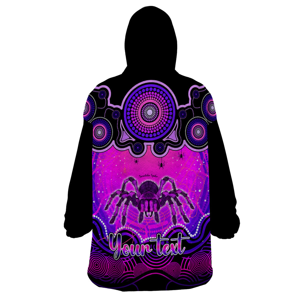 Personalised Australia Scorpio Tarantulas Spider Zodiac Wearable Blanket Hoodie Auz Astrology Aboriginal - Magenta - Vibe Hoodie Shop