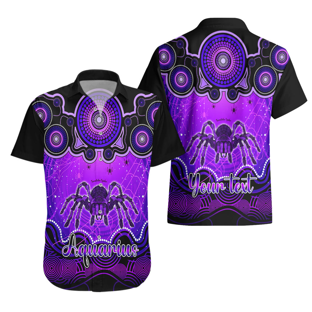Personalised Australia Scorpio Tarantulas Spider Zodiac Hawaiian Shirt Auz Astrology Aboriginal - Purple - Vibe Hoodie Shop