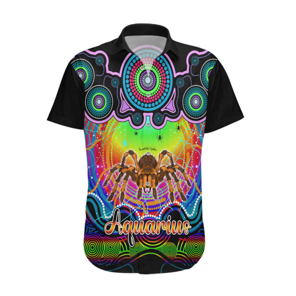 Personalised Australia Scorpio Tarantulas Spider Zodiac Hawaiian Shirt Auz Astrology Aboriginal - Rainbow - Vibe Hoodie Shop