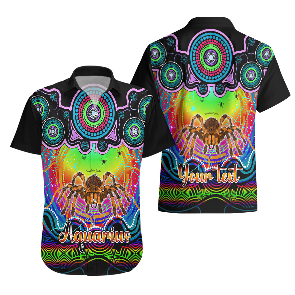 Personalised Australia Scorpio Tarantulas Spider Zodiac Hawaiian Shirt Auz Astrology Aboriginal - Rainbow - Vibe Hoodie Shop