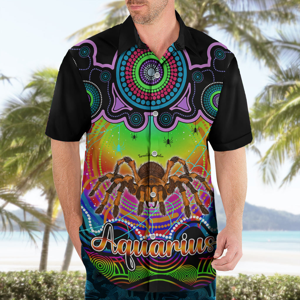 Personalised Australia Scorpio Tarantulas Spider Zodiac Hawaiian Shirt Auz Astrology Aboriginal - Rainbow - Vibe Hoodie Shop