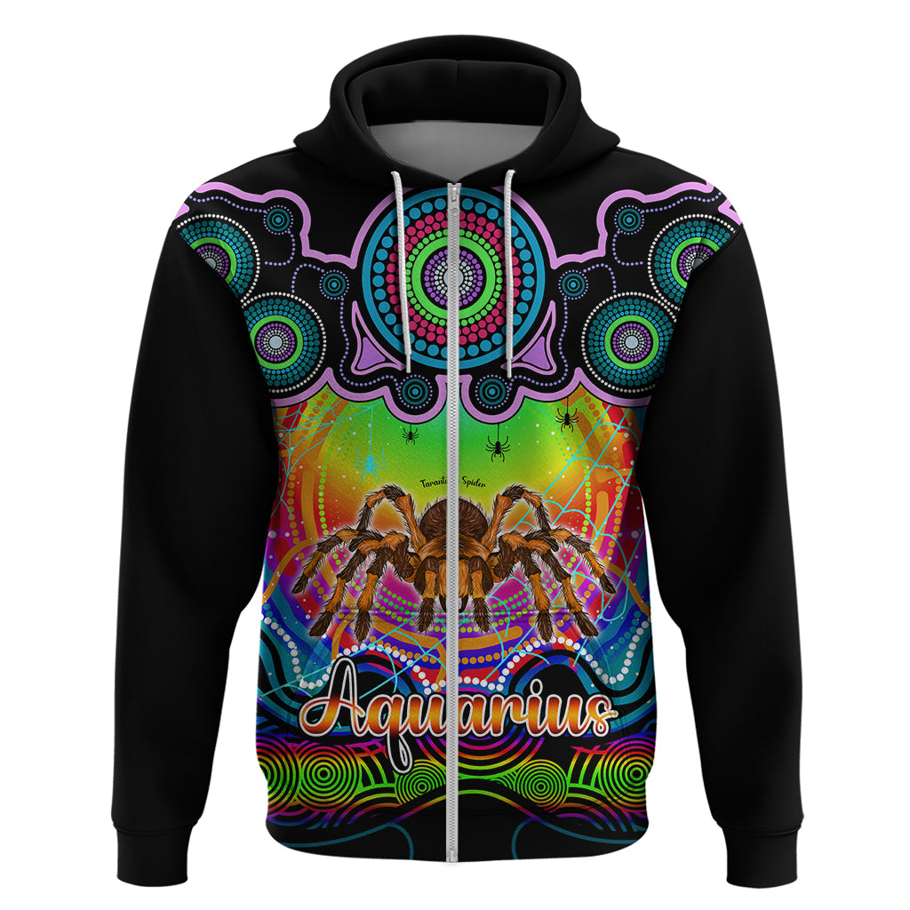 Personalised Australia Scorpio Tarantulas Spider Zodiac Hoodie Auz Astrology Aboriginal - Rainbow LT9 - Vibe Hoodie Shop