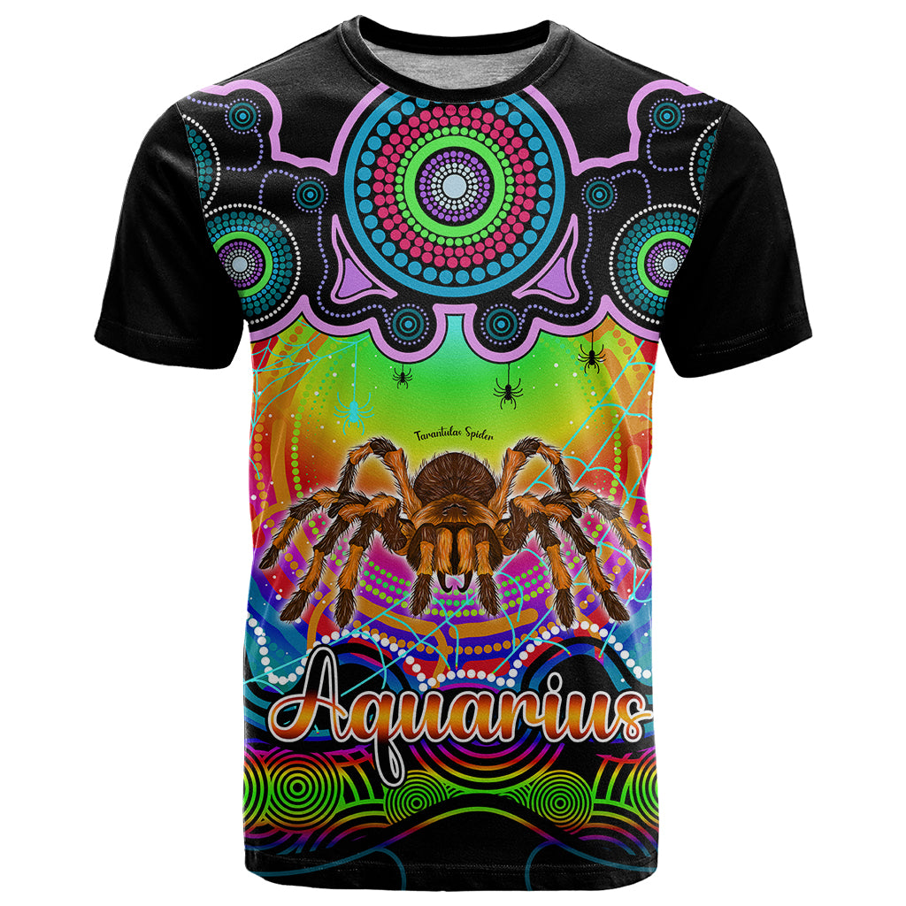 Personalised Australia Scorpio Tarantulas Spider Zodiac T Shirt Auz Astrology Aboriginal - Rainbow LT9 - Vibe Hoodie Shop