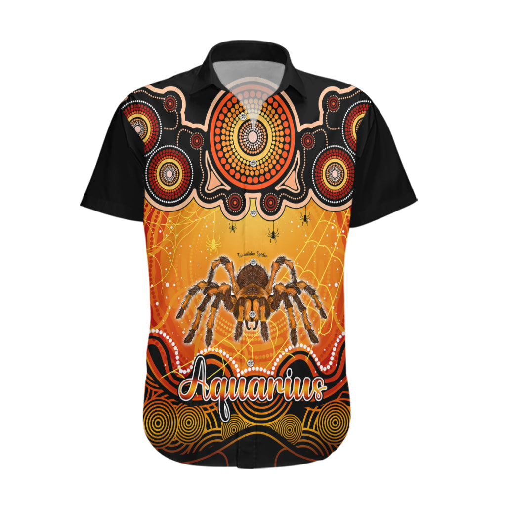 Personalised Australia Scorpio Tarantulas Spider Zodiac Hawaiian Shirt Auz Astrology Aboriginal - Red - Vibe Hoodie Shop