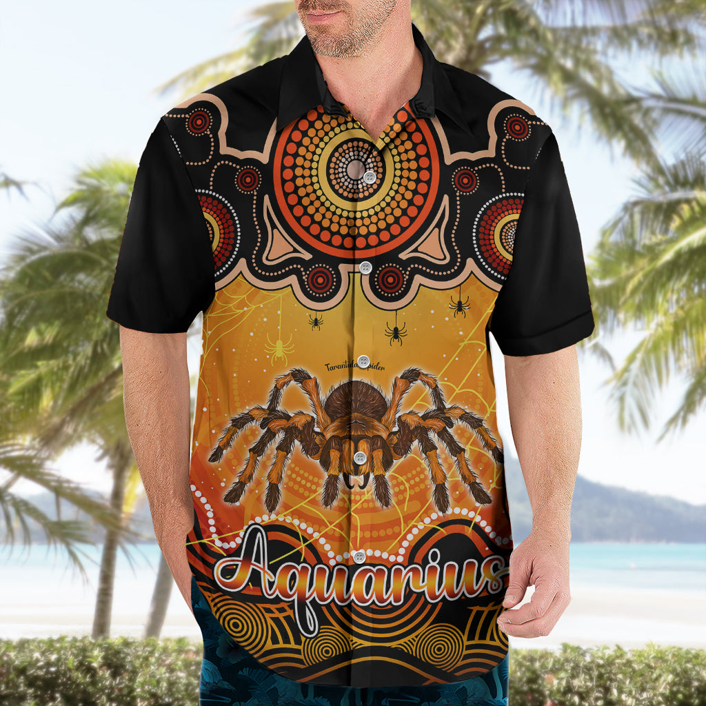 Personalised Australia Scorpio Tarantulas Spider Zodiac Hawaiian Shirt Auz Astrology Aboriginal - Red - Vibe Hoodie Shop