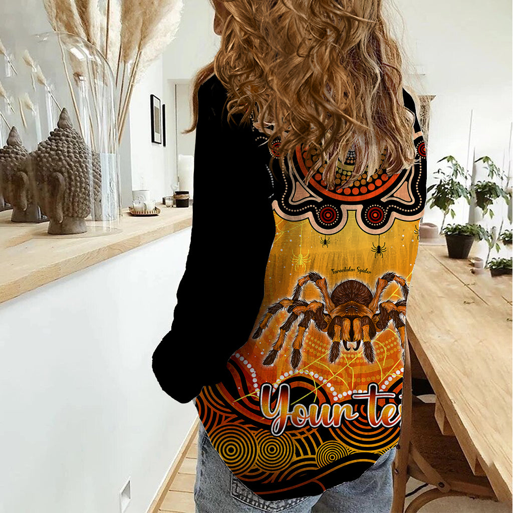 Personalised Australia Scorpio Tarantulas Spider Zodiac Women Casual Shirt Auz Astrology Aboriginal - Red - Vibe Hoodie Shop