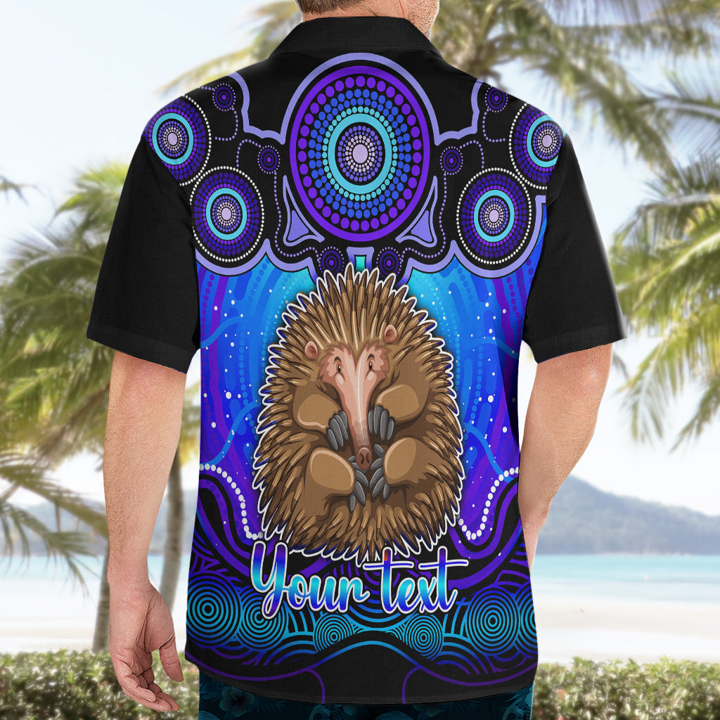 Personalised Australia Virgo Echidna Zodiac Hawaiian Shirt Auz Astrology Aboriginal - Blue - Vibe Hoodie Shop