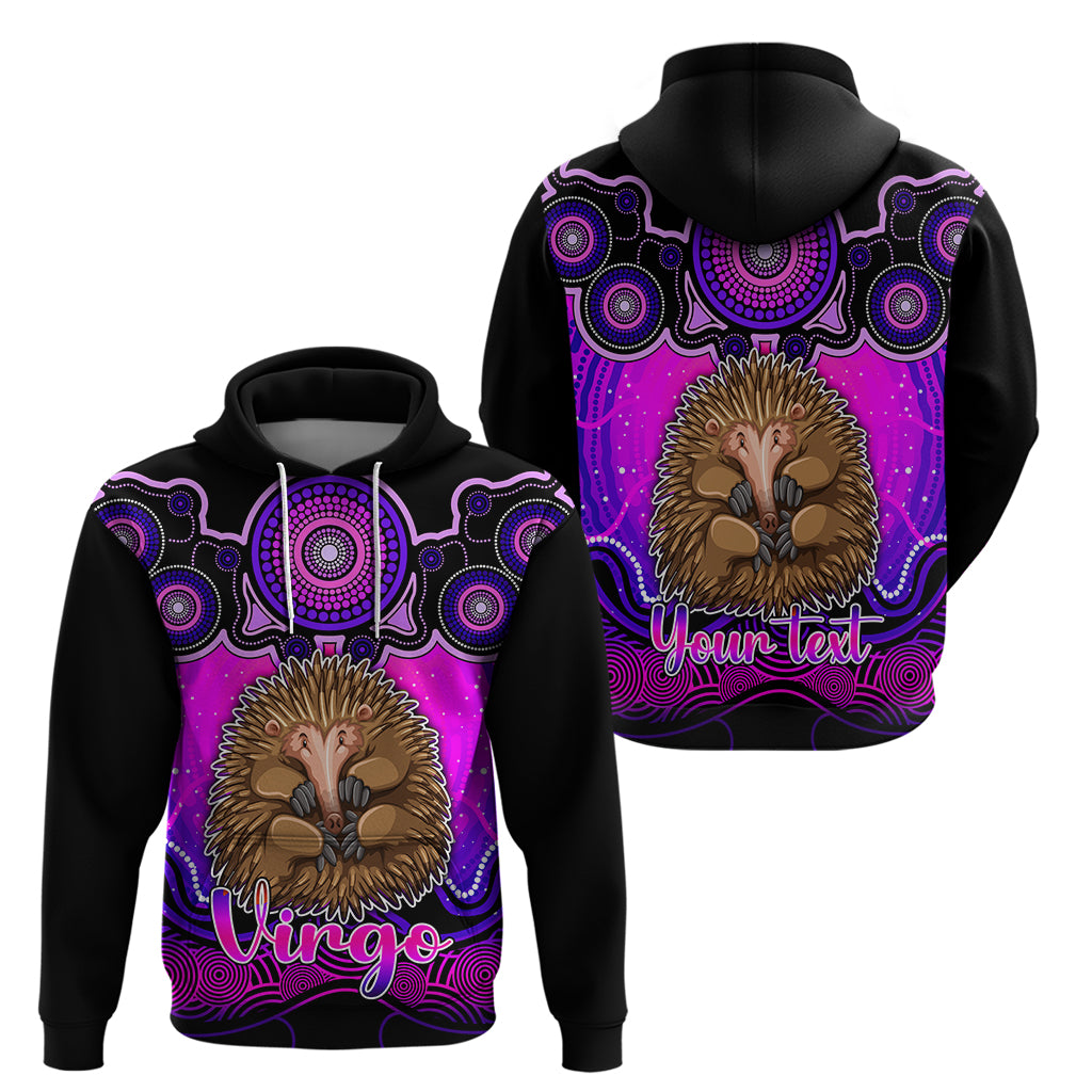 Personalised Australia Virgo Echidna Zodiac Hoodie Auz Astrology Aboriginal - Magenta LT9 - Vibe Hoodie Shop