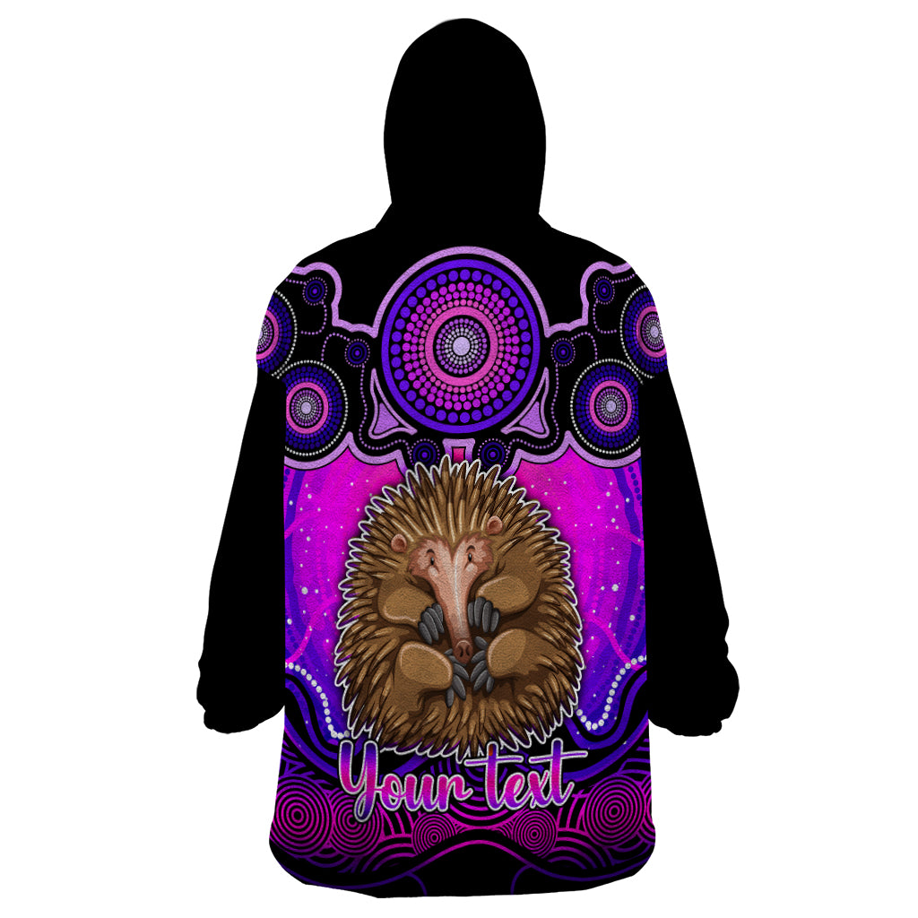 Personalised Australia Virgo Echidna Zodiac Wearable Blanket Hoodie Auz Astrology Aboriginal - Magenta - Vibe Hoodie Shop