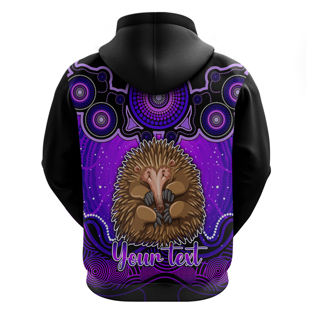 Personalised Australia Virgo Echidna Zodiac Hoodie Auz Astrology Aboriginal - Purple LT9 - Vibe Hoodie Shop