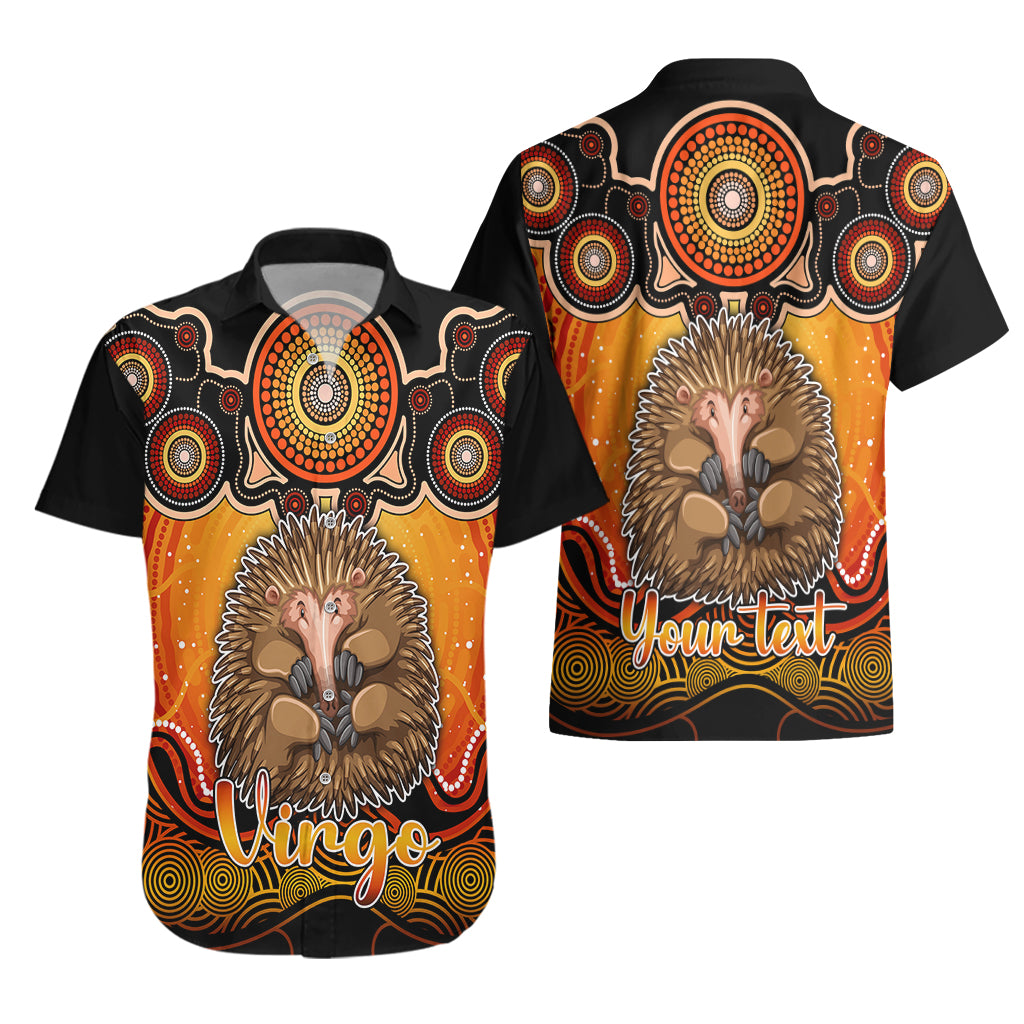 Personalised Australia Virgo Echidna Zodiac Hawaiian Shirt Auz Astrology Aboriginal - Red - Vibe Hoodie Shop