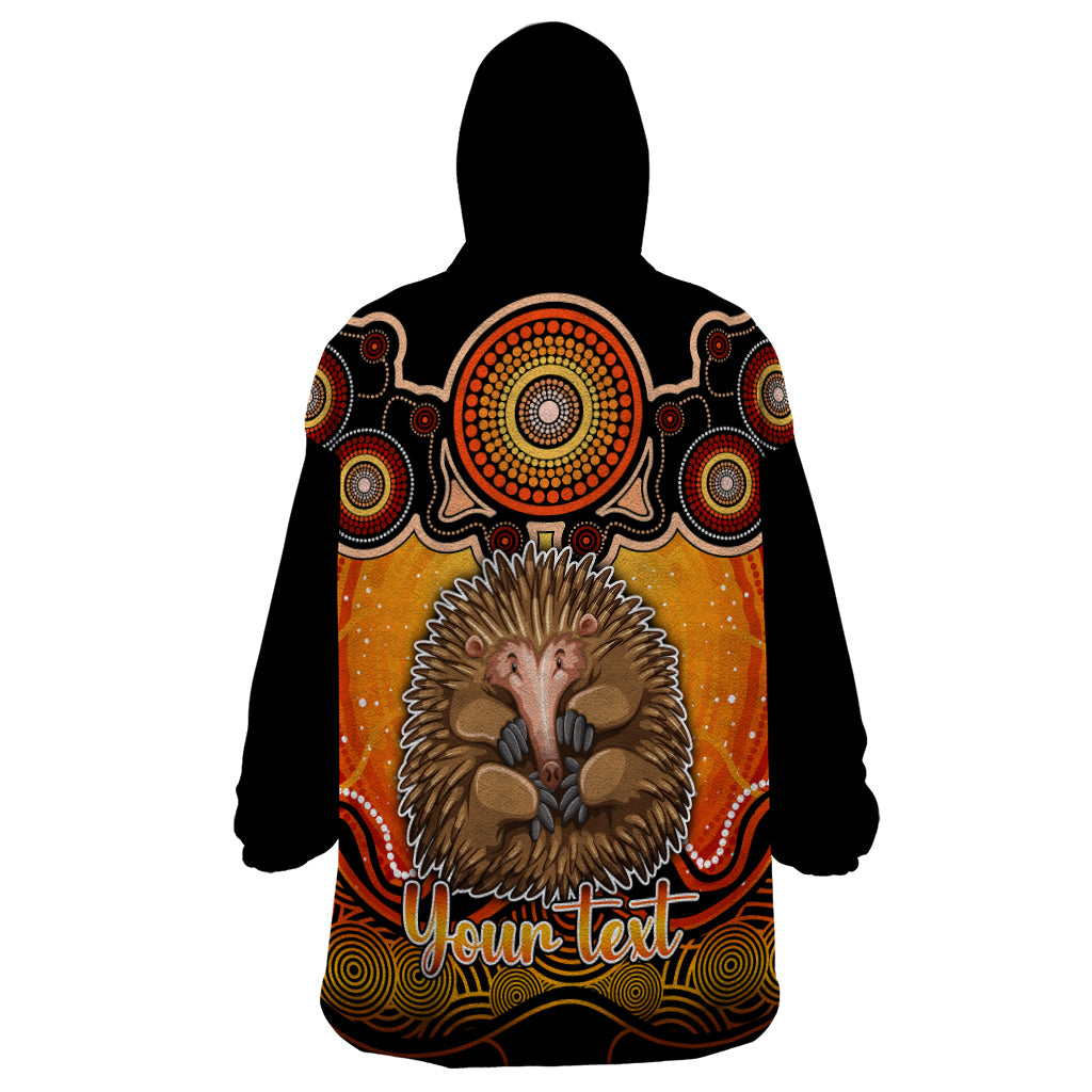 Personalised Australia Virgo Echidna Zodiac Wearable Blanket Hoodie Auz Astrology Aboriginal - Red - Vibe Hoodie Shop