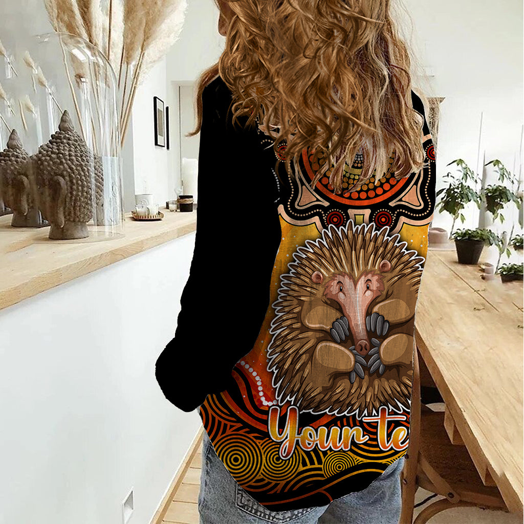 Personalised Australia Virgo Echidna Zodiac Women Casual Shirt Auz Astrology Aboriginal - Red - Vibe Hoodie Shop