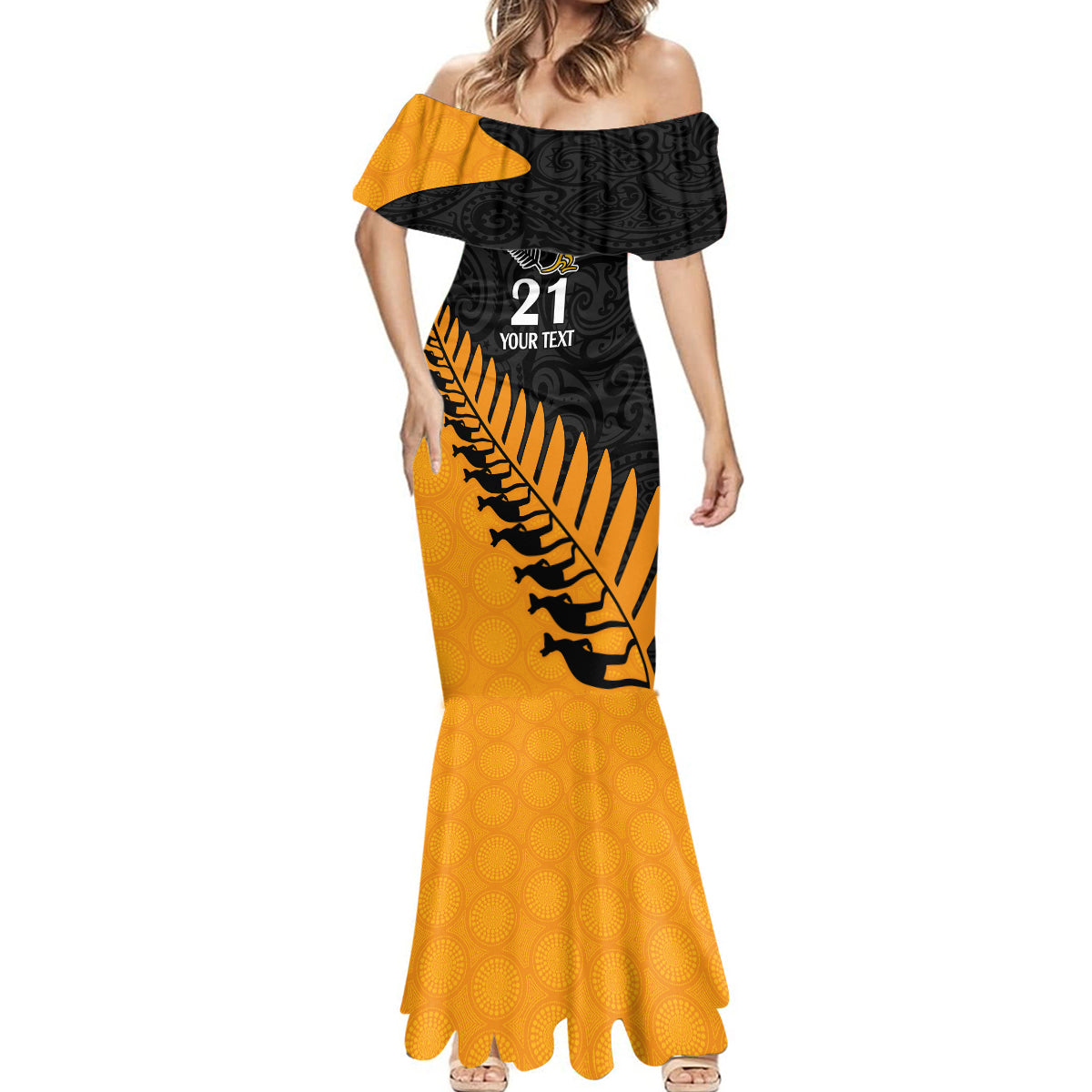 custom-australia-wallabies-and-aotearoa-rugby-mermaid-dress-kangaroo-black-fern-maori-gold-vibe