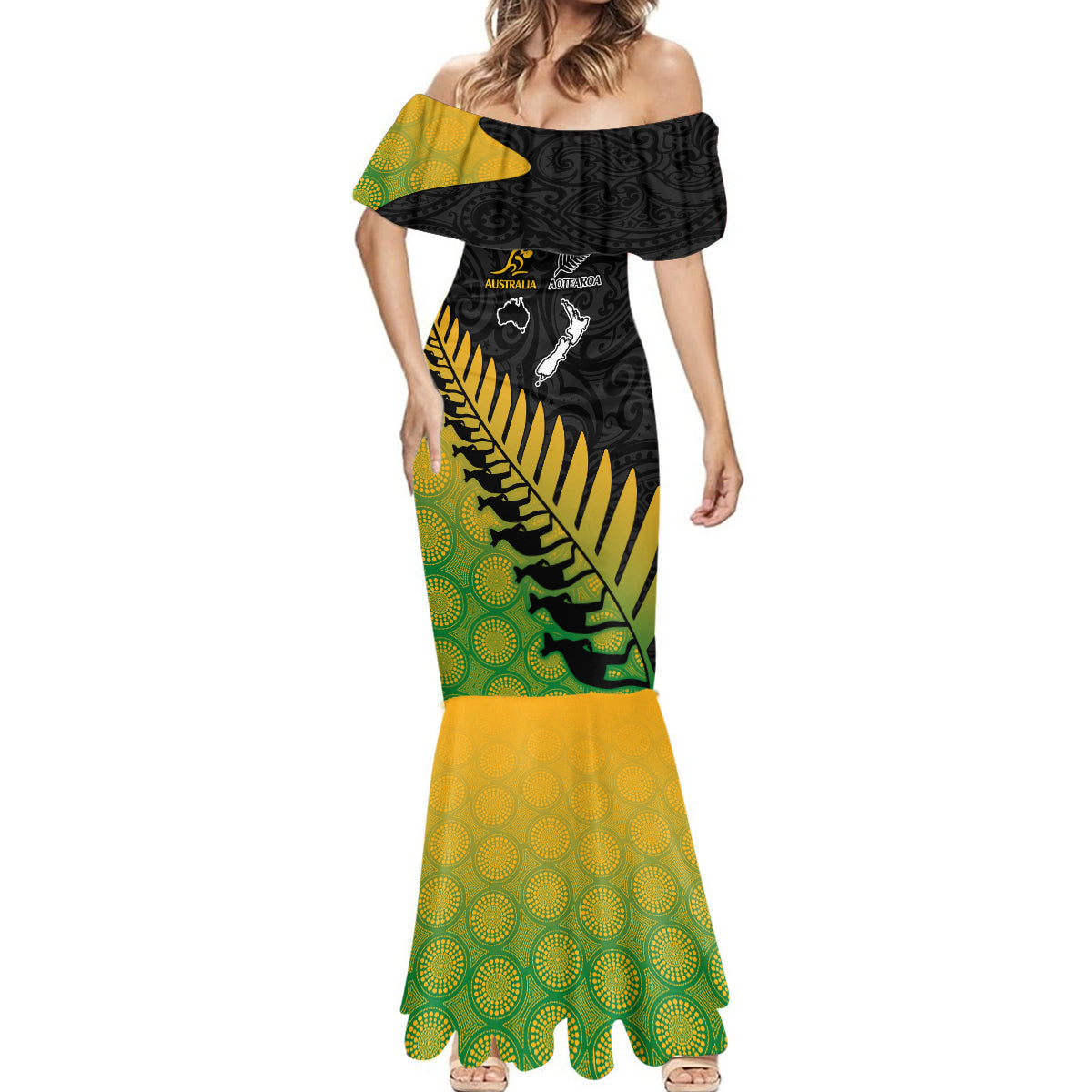 australia-wallabies-and-aotearoa-rugby-mermaid-dress-kangaroo-black-fern-maori-gradient-vibe