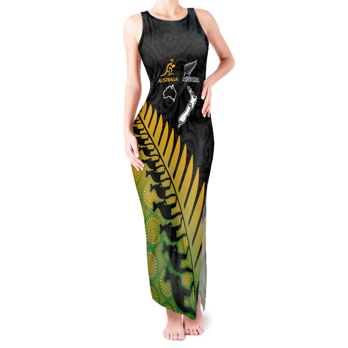 australia-wallabies-and-aotearoa-rugby-tank-maxi-dress-kangaroo-black-fern-maori-gradient-vibe