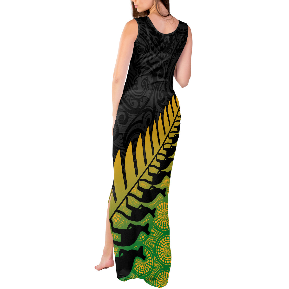 australia-wallabies-and-aotearoa-rugby-tank-maxi-dress-kangaroo-black-fern-maori-gradient-vibe