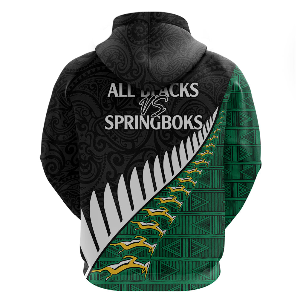 South Africa and Aotearoa Rugby Hoodie Springboks Black Fern Maori Vibe LT9 - Vibe Hoodie Shop