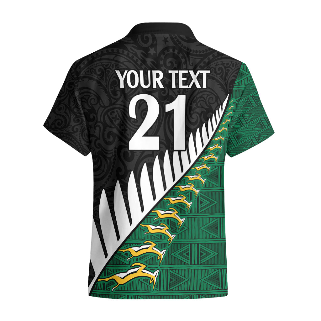Custom South Africa and Aotearoa Rugby Hawaiian Shirt Springboks Black Fern Maori Vibe - Vibe Hoodie Shop