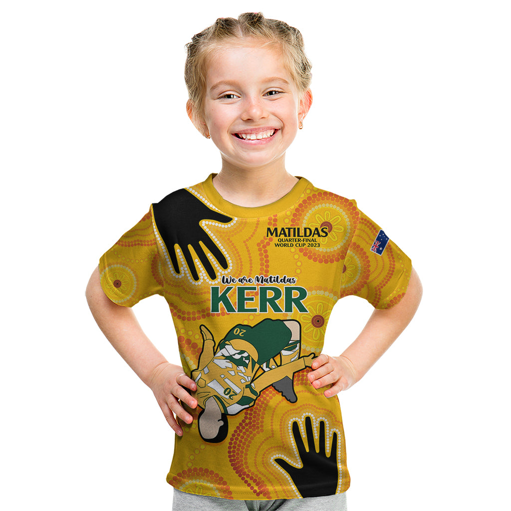 Custom Sam Kerr Matildas Kid T Shirt Australia Soccer World Cup 2023 Quater-Final - Vibe Hoodie Shop